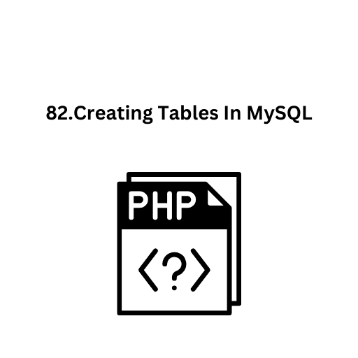 82.Creating Tables In MySQL